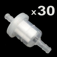 30/20/10pcs Gas Fuel Filter Universal Gasoline Gas Fuel Gasoline Oil Filter for Motorcycle GY6 Moped Scooter Dirt Bike ATV