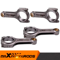 Forged 4340 EN24 Connecting Rods for Mitsubishi 4B12 2.4L engine ARP2000 143.7mm for DOHC 16 valve MIVEC I4 07-12 Conrod Bellie