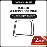 Rubber Gasket Waterproof Ring on the Front Cover for Santos de Cartier 4072/ 4075 Watch Case