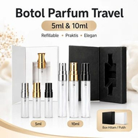 No Brand Botol Parfum Kosong Travel Mini Refill Spray 5ml 10ml dengan kotak kemasan untuk souvenir 5