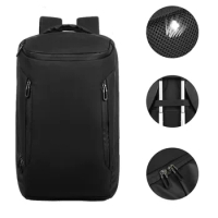 15.6 inch Laptop Backpack For Men Travel Spacious Backpack Commuting Shoulders Bag Business Print LOGO