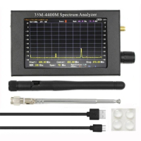 4.3Inch Screen Frequency Analyser Spectrum Analyzer with Antenna 35M-4400Mhz for Walkie Talkie 2.4G WiFi Remote Control