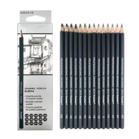 14Pcs/pack Drawing Pen Ultra Fine Line Marker Black Sketch Pen 6H 4H 2H HB B 2B 3B 4 B 5B 6B 7B 8B 10B 12B Art Marker Pencil