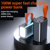Two Way PD145W 30000mah Aluminum 21700 LED Digital Display PD QC AFC SCP FCP VOOC Charge Phone Laptop Fast Charge Power Bank