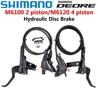 SHIMANO DEORE M6100 2 Piston M6120 4 Piston Brake MTB Mountain Bikes Hydraulic Disc Brake MTB BR BL-M6100 DEORE Brake Left Right