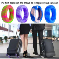 8 Pcs Luggage Wheel Covers Silicone Luggage Wheel Protectors Reduce Noise Prevent Scratches Luggage Protective Covers