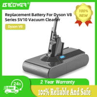 SKOWER 3200mAh V8 Replacement Battery For Dyson V8 Animal Absolute Fluffy Motorhead Carbon Fiber SV10 Handheld Vacuum Cleaner