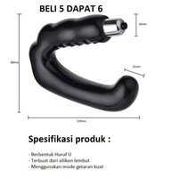 D034B Prostate wireless dengan mode getaran kuat berbentuk huruf U massager G-Spot maupun Prostate s