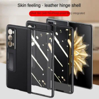 For Huawei Honor Magic V2 Leather Kickstand Folding Phone Case For Huawei Honor Magic V2 Screen Film Full Protective Cover