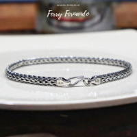 Gelang Pria Rantai Perak Asli 925 Gt.11 Bracelets