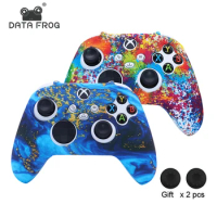 DATA FROG Soft Silicone Anti-slip Anti-fall Skin Protective Cover Case For Xbox Series X/S Controller With Thumb Grips Cap 2023