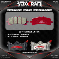 VELOCRAFT Kampas Rem Cakram Motor Ceramic VC-115 Brake Pad Untuk Kaliper FJN GP10 FJN F35 4P 4p 4Pis