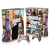 Grand Theft Auto GTA Skin Sticker Decal Cover For Xbox 360 Slim Console Protector Vinyl Skin Sticker Controllers