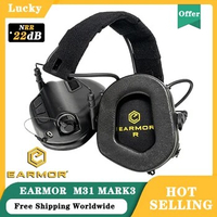 EARMOR Military Headset M31-Mark3 MilPro Electronic Hearing Protector Noise Reduction Tactical Headset