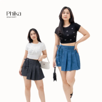 Phika Skort Jeans / Skort Denim / Rok Celana Jeans - GURLBUCKET