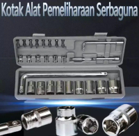 Kenmaster Kunci Sok Set 27 pcs Sockets dengan Gagang Sok Shock Full Set