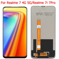 Original For Realme 7 5G 7i 7Pro LCD Display With Frame 6.5" Realme 7 4G RMX2155/5G RMX2111 For Realme 7 Pro RMX2170 Screen