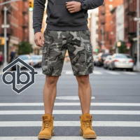 GZ MCelana Cargo Loreng Pendek Kargo Army Pria Camo Camouflage Short Pants cammo grey celana loreng 