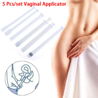 5Pcs/set Clear Vaginal Applicator Lubricant Injector Syringe Lube Anal Nasal Launcher for Health Care Sex Acts Cure
