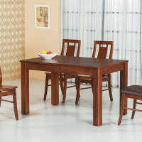 MUNA家居 18T01型5尺柚木色實木餐桌 146X91X75cm