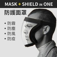 【CS22】新型PC全臉透明防霧防護面罩(包邊可兩用)