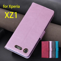 Wallet Flip Cover Pu Leather Case for Sony Xperia XZ1 G8341 G8343 5.2" Card Holder Bags Protective Holster Capa Fundas Coque