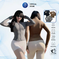 [TOMTIGER JACKET] Áo khoác ôm Body - đồ tập gym nữ chiết eo thun poly 7teen Gym cao cấp  kinh điển