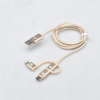 【LEXINGHAM樂星翰】USB-A to Lightning / Micro USB /Type-C 1M 三合一充電傳輸線