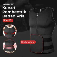Pakaian dalam olahraga TaffSPORT Korset Pembentuk Badan Pria Shaper Corset Vest Single Velcro XXL - 