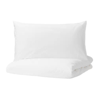 DVALA 單人被套附一個枕頭套, 白色, 150x200/50x80 公分