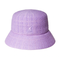 【KANGOL】SUMMER 線格漁夫帽(薰衣草紫)