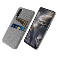 For OnePlus Nord Case Luxury Fabric Dual Card Phone Cover For One Plus Nord Funda oneplus Nord 1+Nord Capa AC2001 AC2003 6.44"