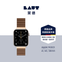 LAUT 萊德 Apple Watch 38/40/41mm 磁吸時尚錶帶-咖啡