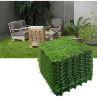 Artificial Lawn Interlocking Grass Tile Dog Lawn Carpet Puppy Basin Mat Pet Synthetic Square Grass Carpet