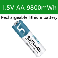 AA Battery 1.5V Li-ion AA Rechargeable Battery 9800mWh AA Lithium-ion Battery for remote control mouse small fan Electric toy