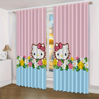 2D Flat - 2D Flat, Curtains, 2pcs Curtain Set - (Pole Not Included) - Sanrio Design, Digitally Print