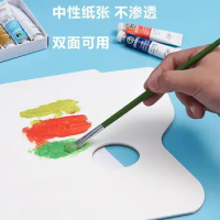 A4/8K Disposable Tear-Off Palette Paper Paint Palette Paper Pad For Artist Gouache Acrylic Oil Painting Watercolor Art Supplies