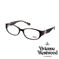 【Vivienne Westwood】立體浮雕心型土星款光學眼鏡(黑/棕琥珀 VW270_03)