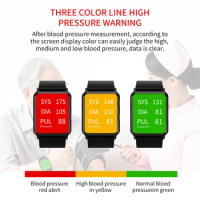 Digital BP Meter Smart Watch Heart Rate Bluetoth Pedometer Wrist Blood Pressure Monitor Watch Meter For Hypertension Health Care