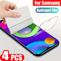 4pcs For Samsung Galaxy Phone Screen Protector/A15/A32/A25 5G/A33 5G/A34 Soft Full Cover SoftA52S/A53 5G/A54 Hydrogel Film
