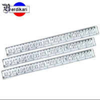 Penggaris Panjang Mistar 30 cm Huruf Angka Moshi - Alat Tulis - Stationery