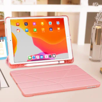 With Pencil Holder Case for iPad 10 2 9th Generation 2021 Cover Magnetic For iPad 7th 8th Gen Air 4/5 Pro 11 2022 With Pen Slot
