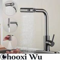 CHOOXIWU-Fashion faucet, multi-function faucet, simple faucet, waterfall faucet, pull-out faucet, ki