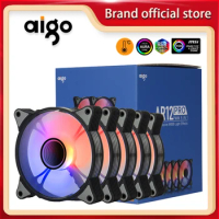 Aigo AR12PRO Computer Case fan ventoinha PC 120mm rgb fan 4pin PWM CPU Cooling fan 3pin5v Unlimited space argb 12cm ventilador