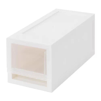 SOPPROT 組合式抽屜盒, 透明白色, 12x26x12 公分