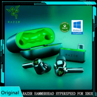 Razer Hammerhead HyperSpeed Wireless Multi-Platform Gaming Earbuds For Xbox Mobile: Bluetooth 5.2 - RGB Chroma - 30 Hr Battery