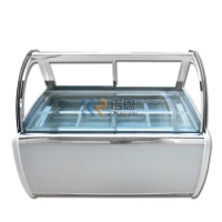 Commercial Ice Cream Display Freezer Cabinet Glass Door Table Top Freezer Mini Fridge Refrigerator Chest Countertop Coca Display