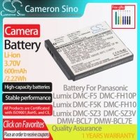 CameronSino Battery for Panasonic Lumix DMC-F5 DMC-F5K DMC-FH10 DMC-FH10P fits Panasonic DMW-BCL7 Digital camera Batteries 3.70V