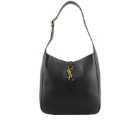 【YSL】LE 5 A 7 Hobo 小牛皮小款肩背包(黑色)