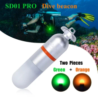 OrcaTorch SD01 PRO 2/3Pieces Dive Beacon Powerful Scuba Diving Strobe Beacon Dive Mini Glow Tank Underwater Lantern Signal Light